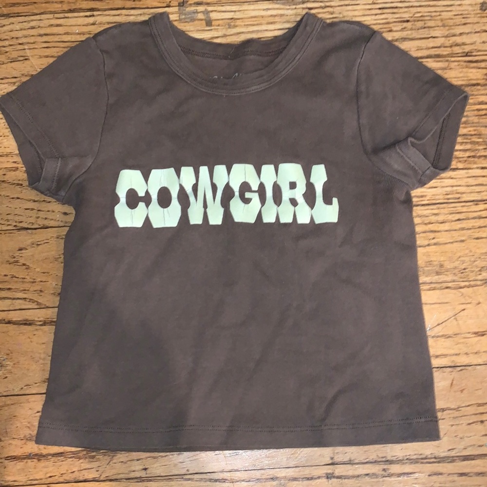 cowgirl cropped t-shirt